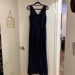 Tamari Arthur S. Levine Navy Blue Sleeveless Jumpsuit